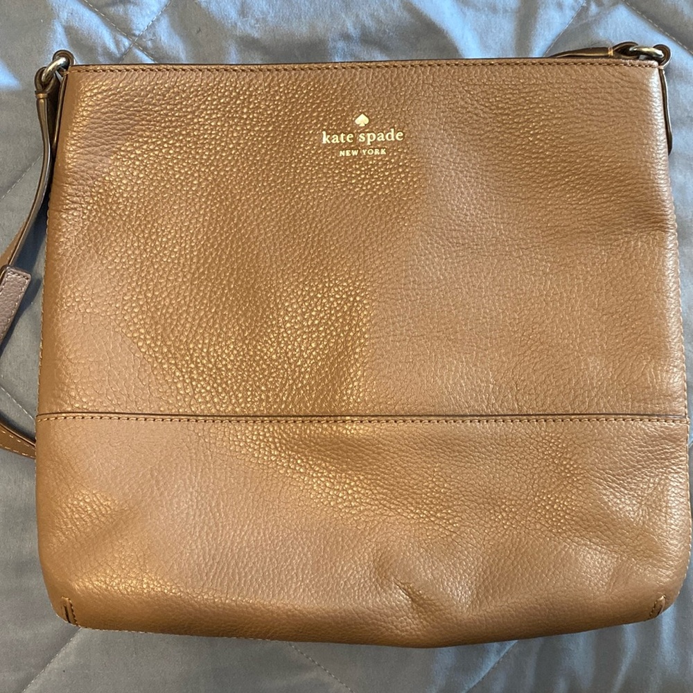 Taupe Kate Spade cross body purse